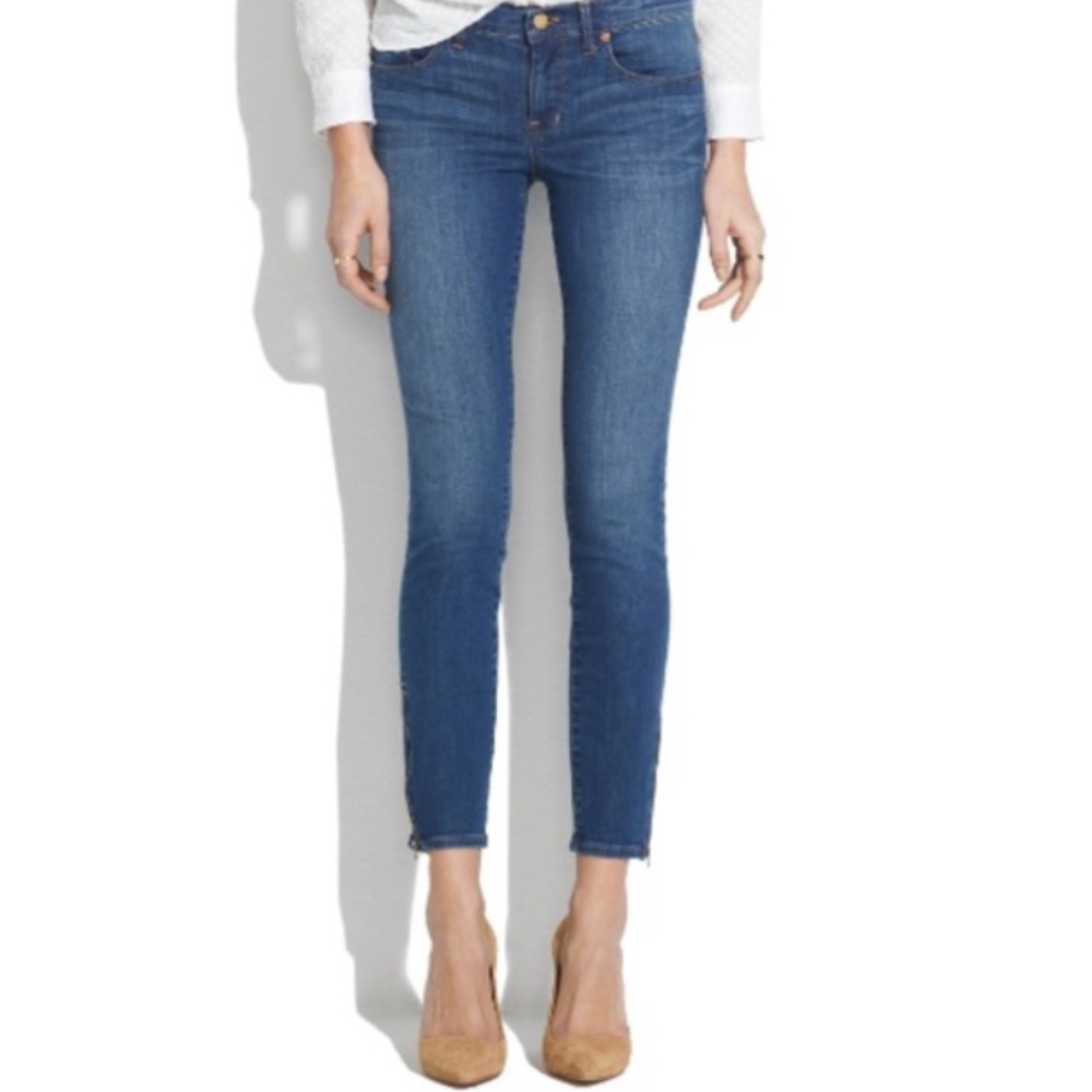 Madewell Skinny Skinny Ankle Zip in Sky Wash